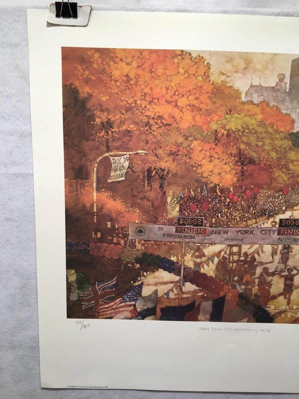 Bart Forbes NYC New York City Marathon 1992 S/N Lithograph Print 25 x 28" gallery