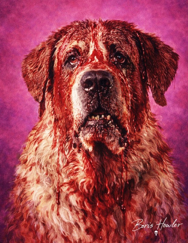 Boris Howler CUJO 8.5X11 Art Print SIGNED CULT HORROR STEPHEN KING