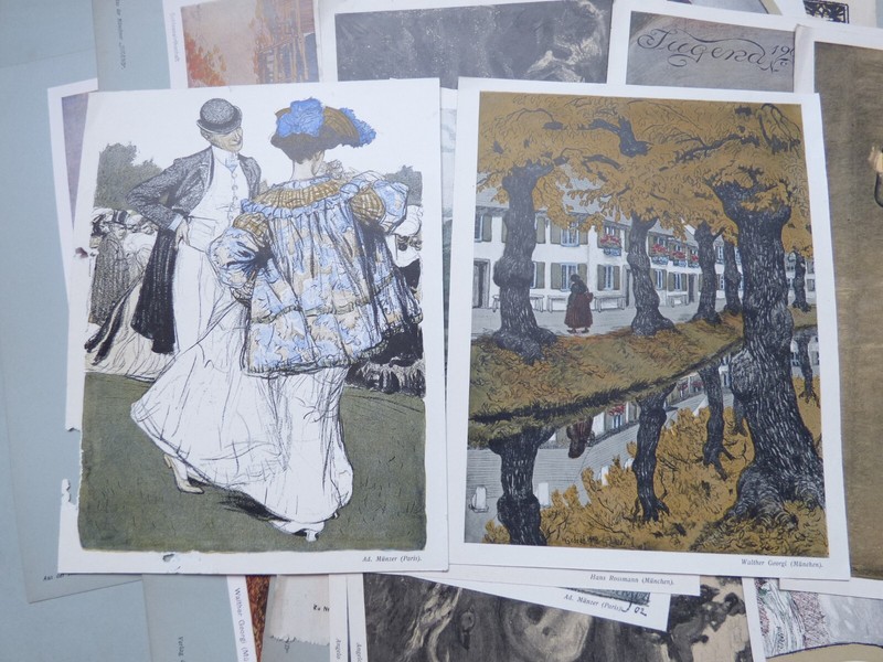 Publisher of Munich «Youth», approx. 20 prints, painting reproductions around 1906.