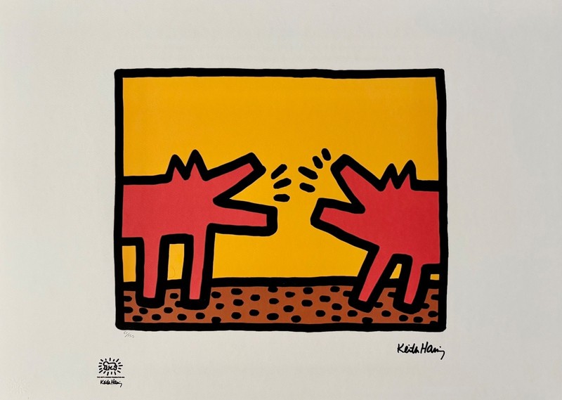 Keith Haring «Barking Dogs» Limited Edition (85/150) Signed Off set Lithograph