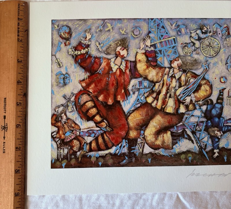 Michael Kachan Eiffel Song Seriolithograph Signed in Plate COA Vibrant Art 1999 gallery