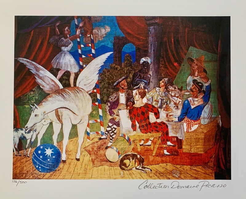 Pablo Picasso THEATRE Estate Signed Limited Edition Small Giclee Art 14" x 11.5"