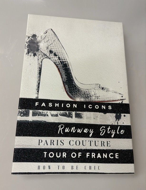 Oliver Gal Fashion Icon Stack Canvas Glam Wall Art 15x10x1.5”