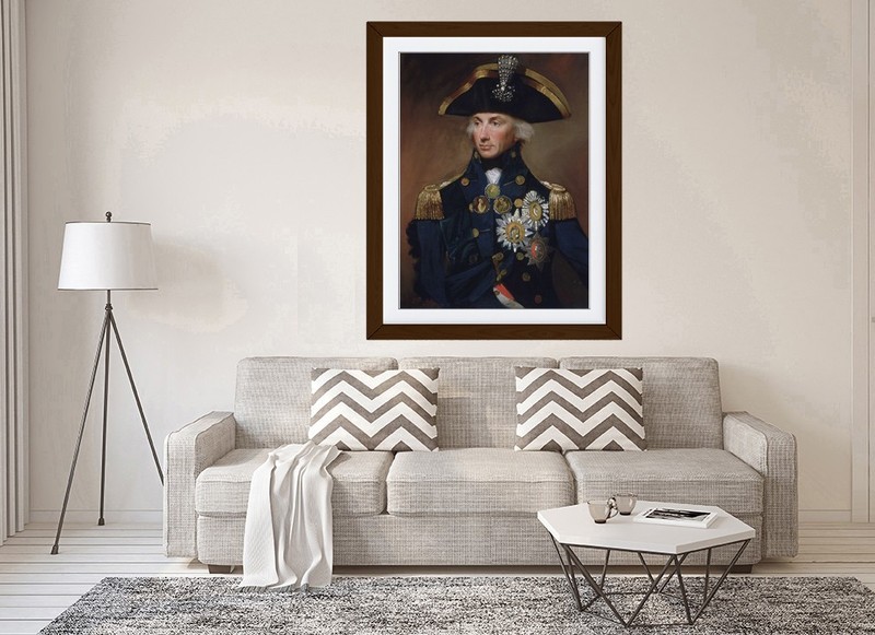 Nelson Admiral Horatio Portrait Print, Classic Naval History Wall Art gallery