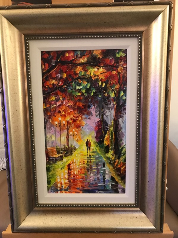 Daniel Wall embellished giclee on canvas Path of Fog signed & framed.