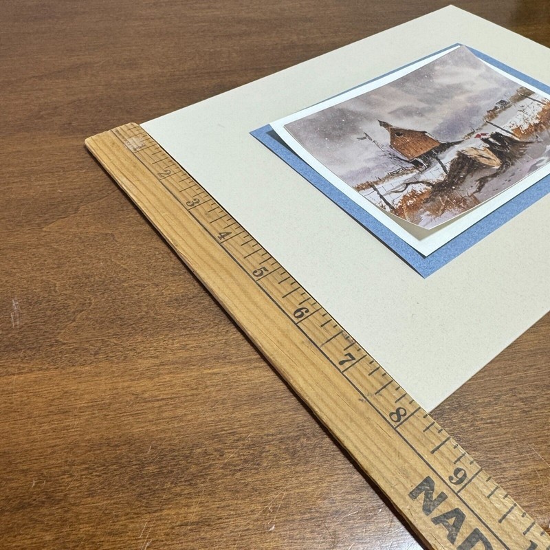 Ed Gifford Photographic Imagery Signed 8x10 The Christmas Kiss Red Cardinals Vtg gallery