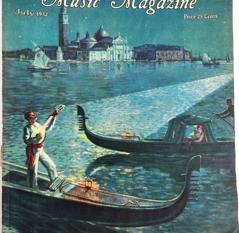 Venice Gondola The Etude Music Magazine Wilmer Richter Vintage 1932 Cover Only gallery