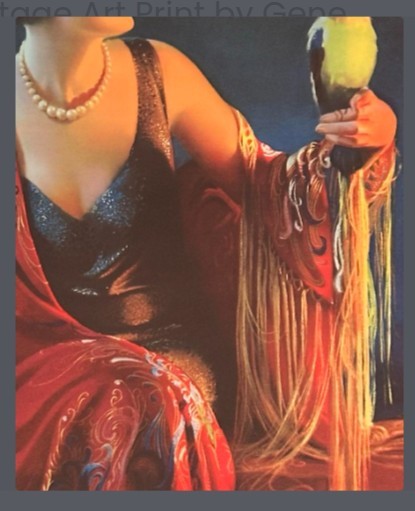 Vintage 1920s Art Deco Pin-Up Print "Fascinating" by Gene Pressler - Borin Co. gallery