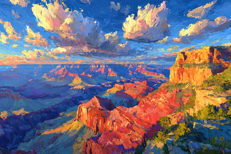 Grand Canyon United States 36×24 Giclée Art Print Ltd 1/25 Signed COA Romble H17