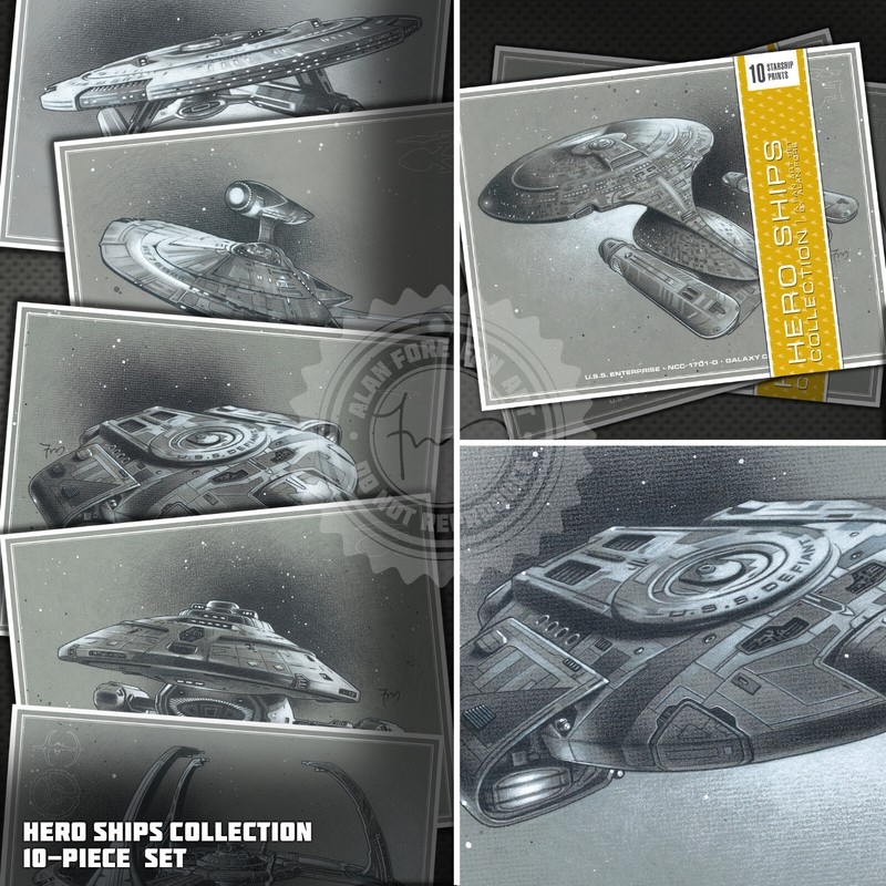 Hero Ships Collection – Ten Star Trek Starship Prints in One Packaged Set