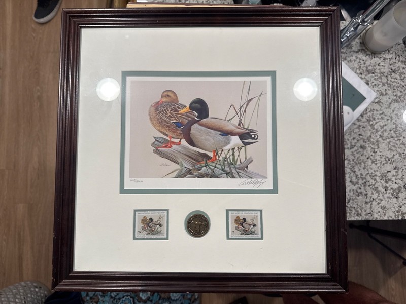 1990/91 South Carolina Waterfowl Conservation Stamp set includes a signed and nu