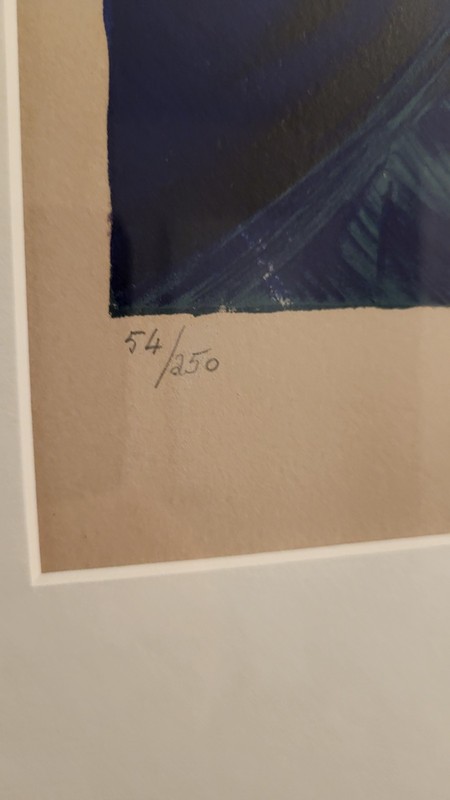 "Autorretrato" by David Alfaro Siqueiros Lithograph on Paper Signed and Framed gallery