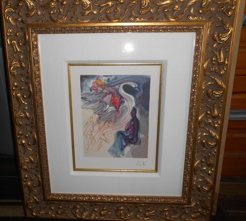 Salvador Dali «Language of the Birds» Paradise 19 Hand signed wood engraving