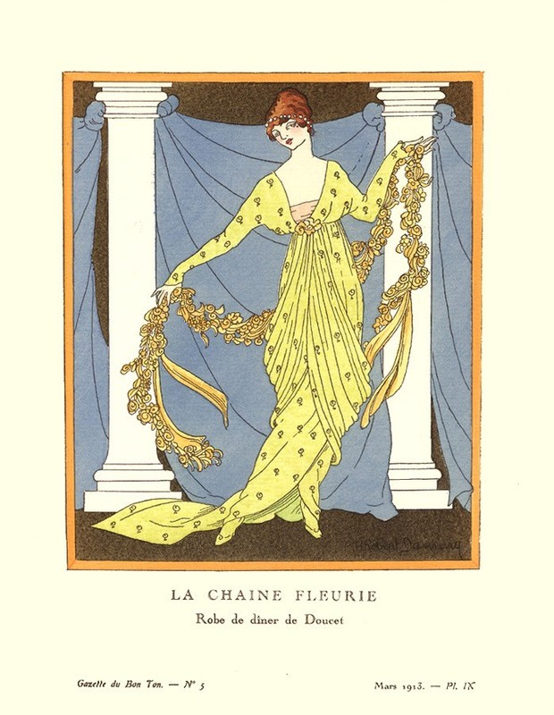 Gazette Du Bon Ton, Pochoir Illustration