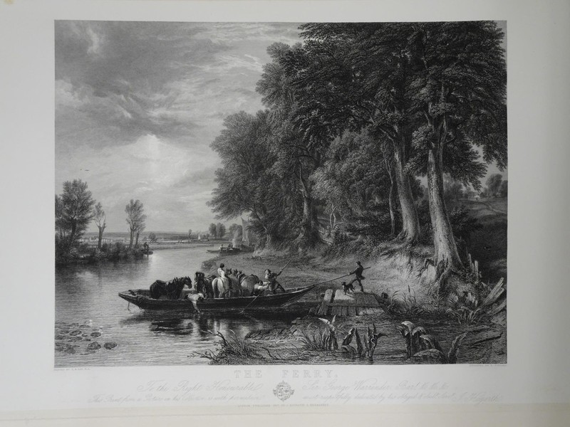 The Ferry 1855 Print Engraving Frederick Richard Lee Engraved by Edward Goodall