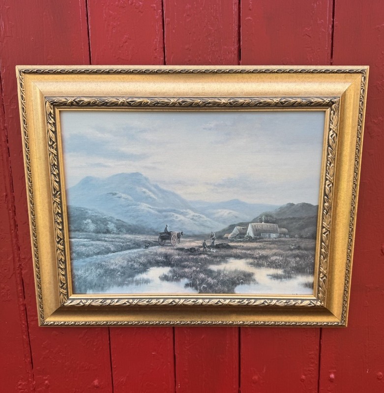 Framed Print – Last Light of the Day – Ornate Gilded Wood Frame 53cm x 43cm