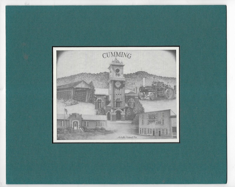 1994 Art Print of Michelle Rideout, Cumming Georgia; 8 X 10 matted; NO FRAME