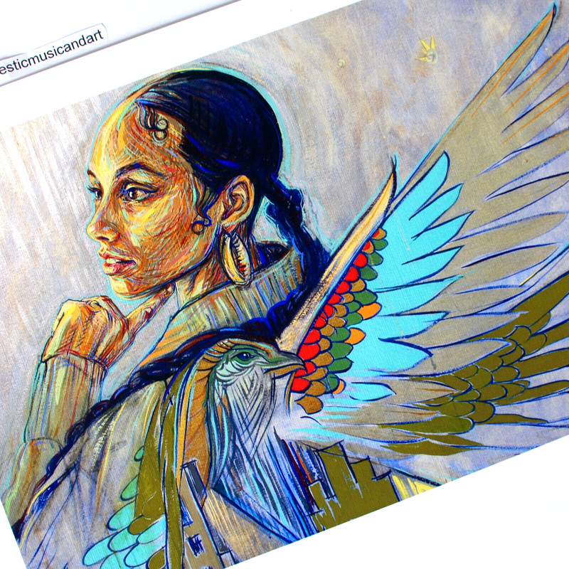 SWOON ALICIA KEYS ART PRINT EDITION OF 250 URBAN STREET ART