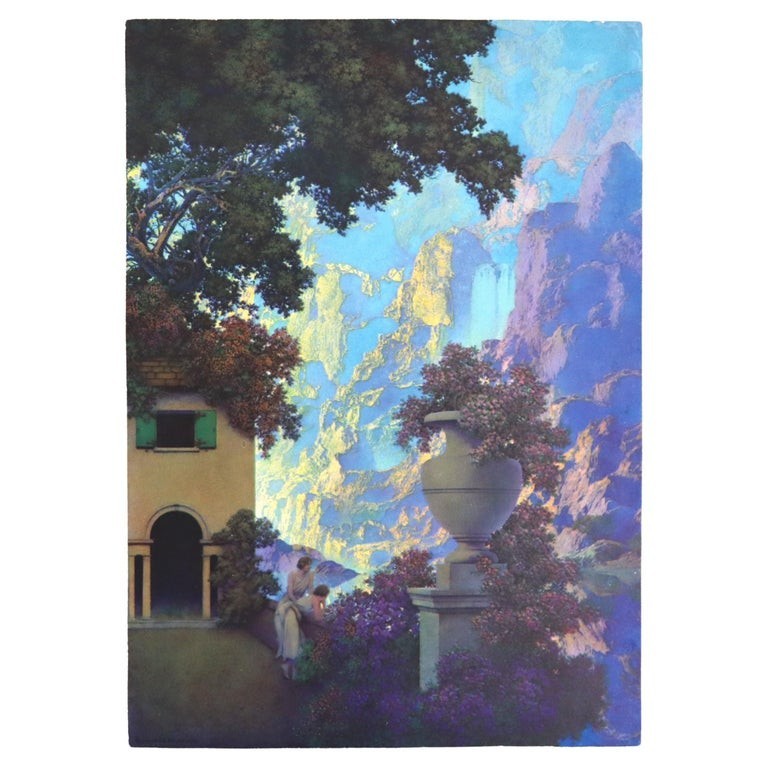 Art Deco Maxfield Parrish Edison Mazda Calendar Print “Sunrise” c1932
