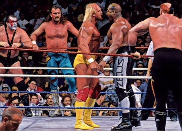 Classic Sports Prints – WWF WWE – Hulk Hogan -READY2Hang-Canvas Prints