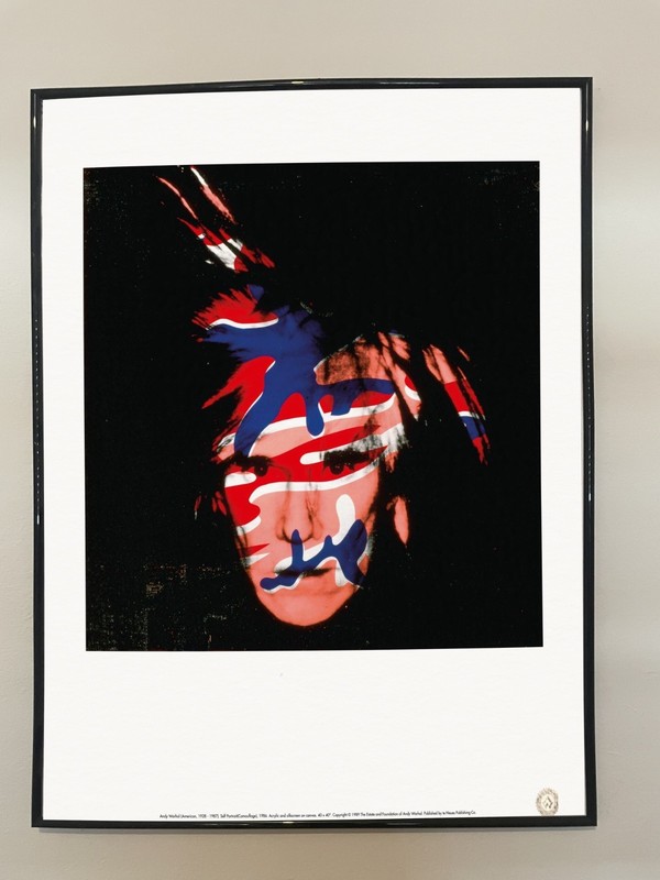 Andy Warhol Self Portrait Camouflage Framed 16×20 inches