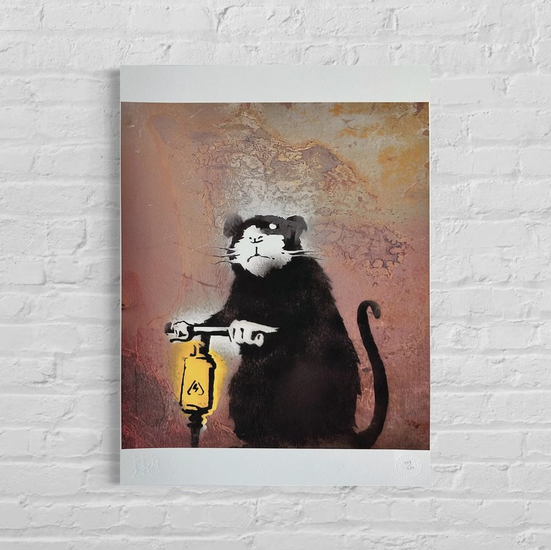 Banksy Roadwork Rat Lithograph on Arches 300gsm 16.5x23in (42×59 cm)