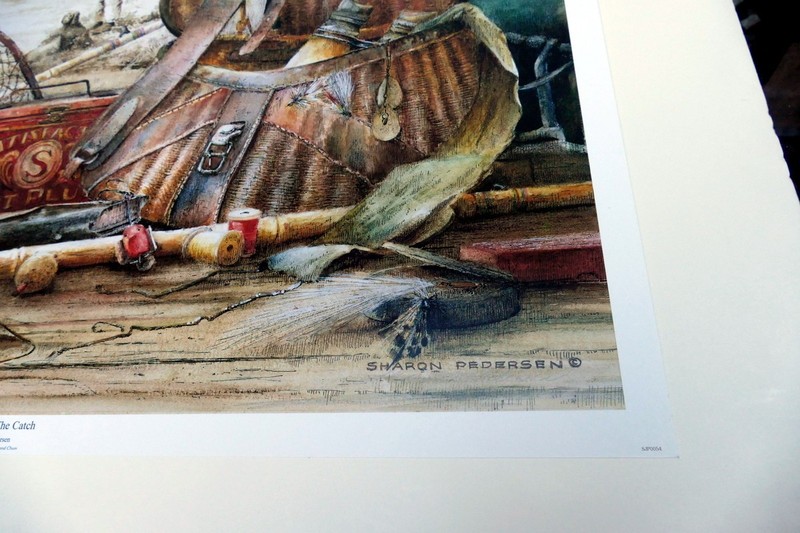 Sharon Pedersen Ready for The Catch Artist Hand Signed 20X25" Print gallery