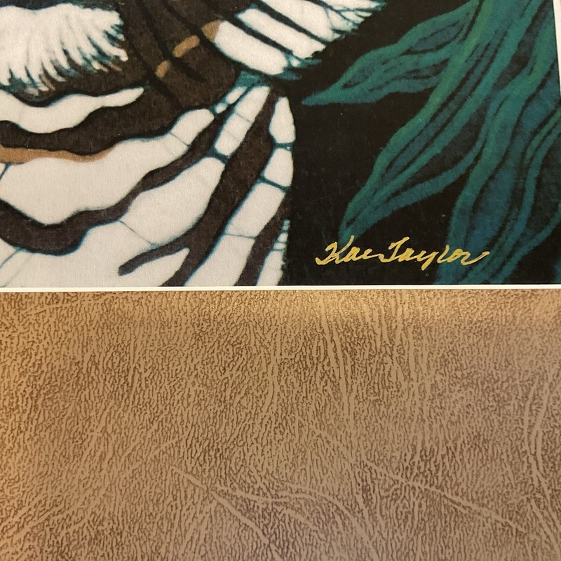 Kae Taylor TIGER Batik Art Print w/ 11"x14" Mat Signed & Numbered #81/150 gallery