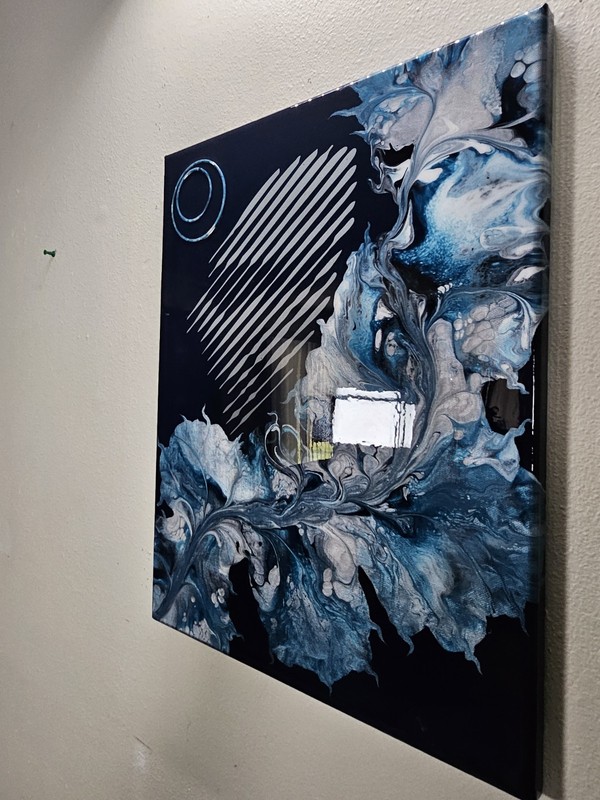 Lg 3pc set. 1, 16x20/2, 14x18. 3D Effects, Resin. Titled, Peaceful Thoughts. gallery