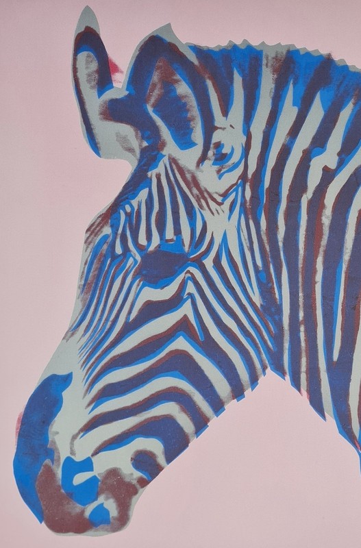 Andy Warhol * Zebra * 57 X 38 Cm * Signed Lithograph * Limited # 41/100 gallery