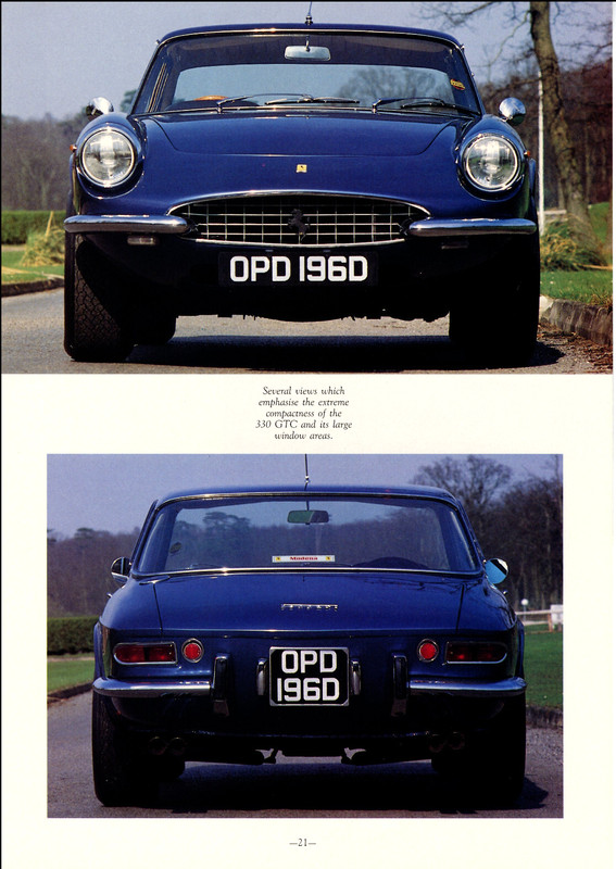 1991 Vintage Print Ferrari 330 GTC 330GTC Racing Exotic Super Blue Car Sport