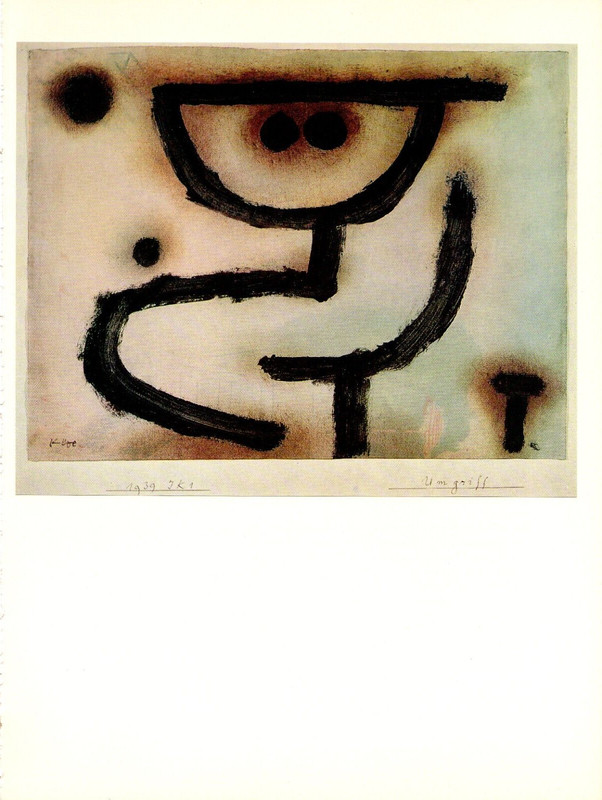1967 Vintage PAUL KLEE «EMBRACE» FABULOUS SYMBOLIC COLOR offset Lithograph