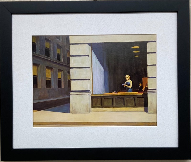 Edward Hopper «New York Office 1962» Newly CUSTOM FRAMED Art Americana