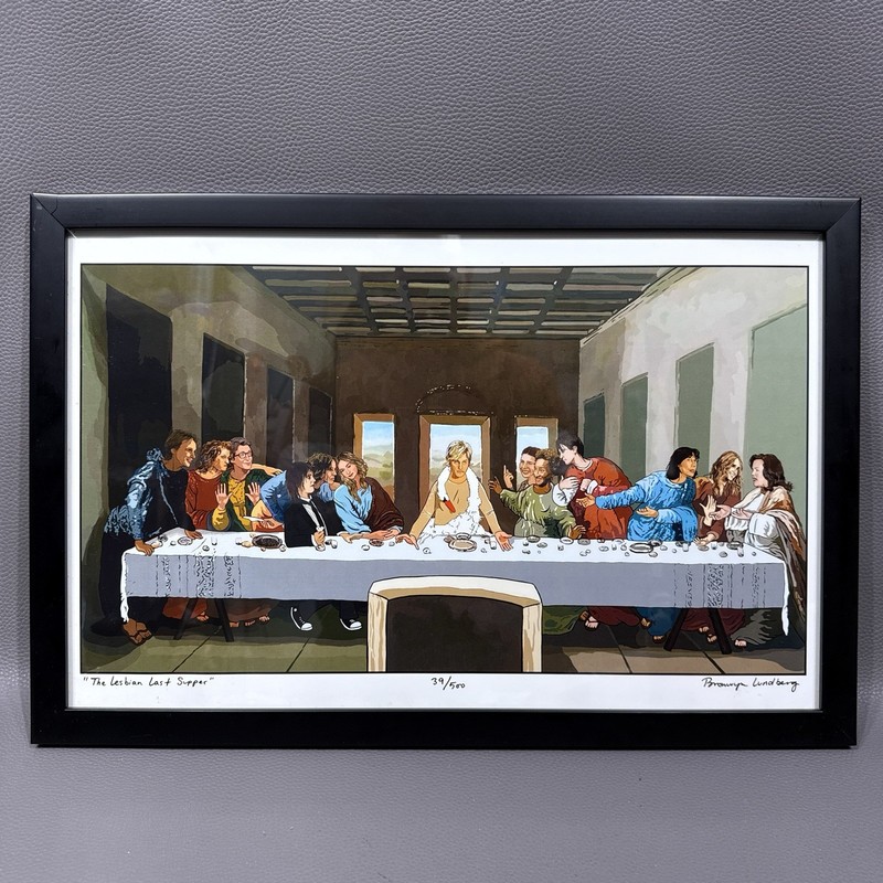 The Lesbian Last Supper By Bronwyn Lundberg Numbered & Signed Ellen Degeneres