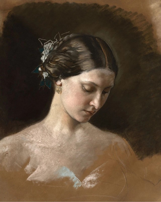 1800s Woman Portrait Vintage painting poster print Home Decor
