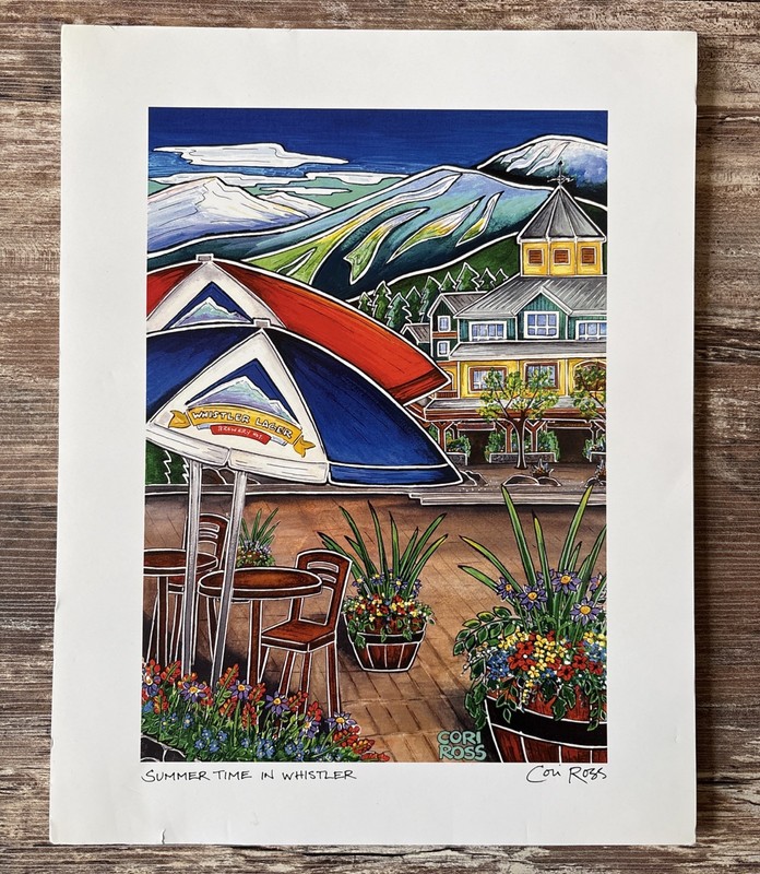 Cori Ross Art Print SUMMER TIME IN WHISTLER Ski Resort British Columbia Canada