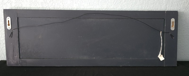 Hand Painted Print Skating Snow Family With Painted Frame 24x8x.5" EUC *READ* gallery