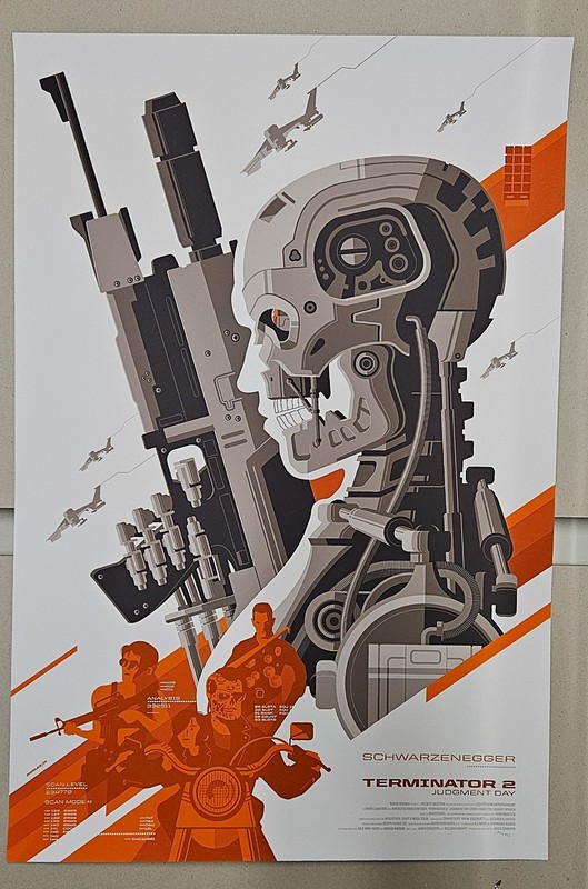 3D – Terminator 2 by Tom Whalen – Rare sold out Mondo print – WYSIWYG