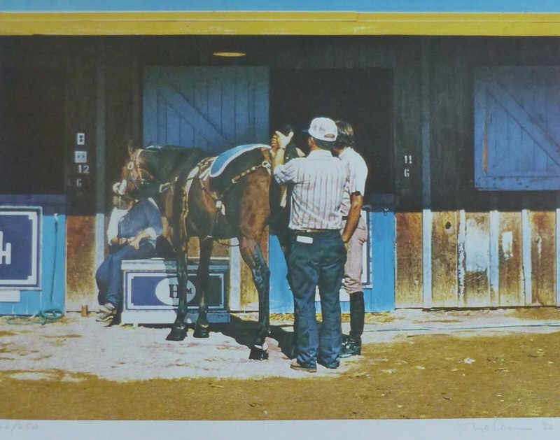 Richard McLean HAND SIGNED Lucky Penny (Horse Stable) 1980 Lithograph US artist