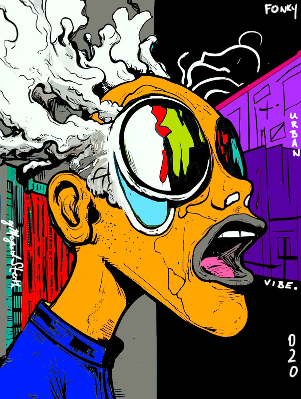 "FUV 020" One-of-A-Kind, Collectible Series, Vibrant, Signed, Original Art print