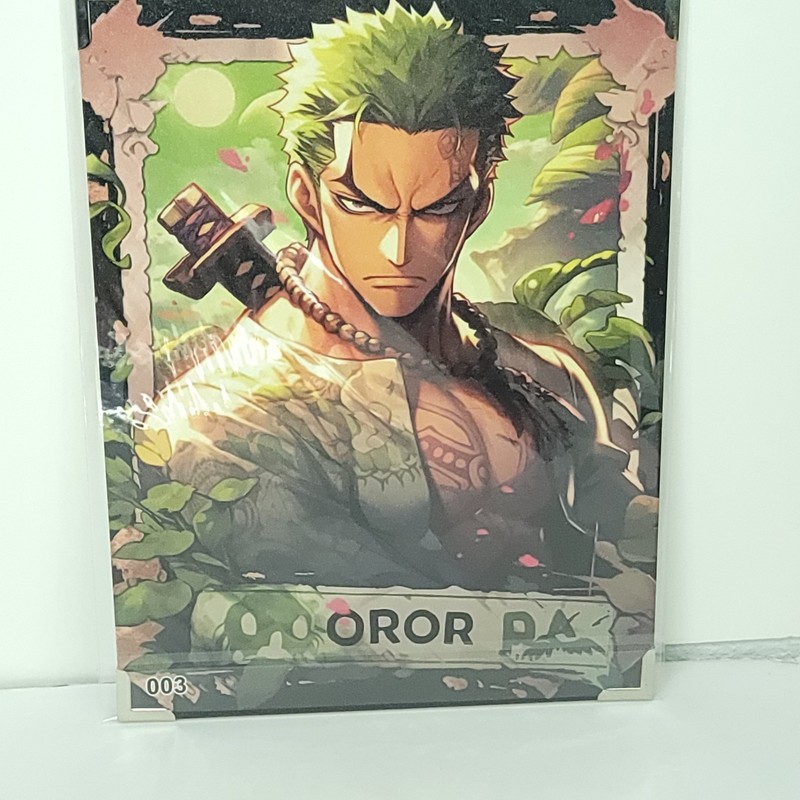 Zoro Angry One Piece #014 Double-sided Art Board Size A4 8″ x 11″ Waifu Card