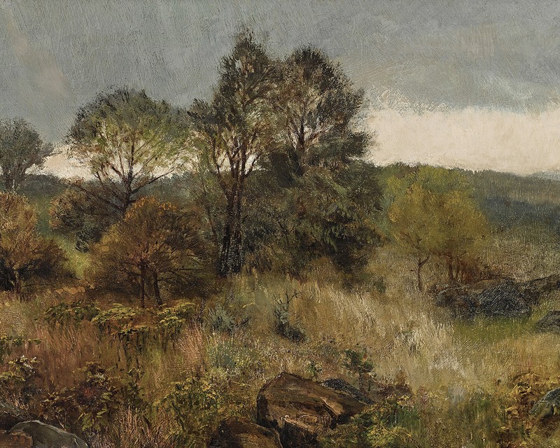 Vintage Country Landscape Painting Giclee Print on Fine Art Paper