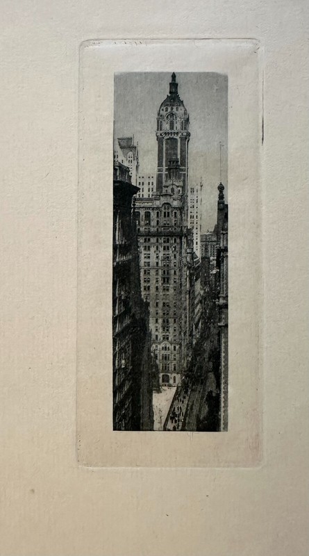 Orig. ALVIN LANGDON COBURN Photogravure “The Singer Building" New York c. 1909