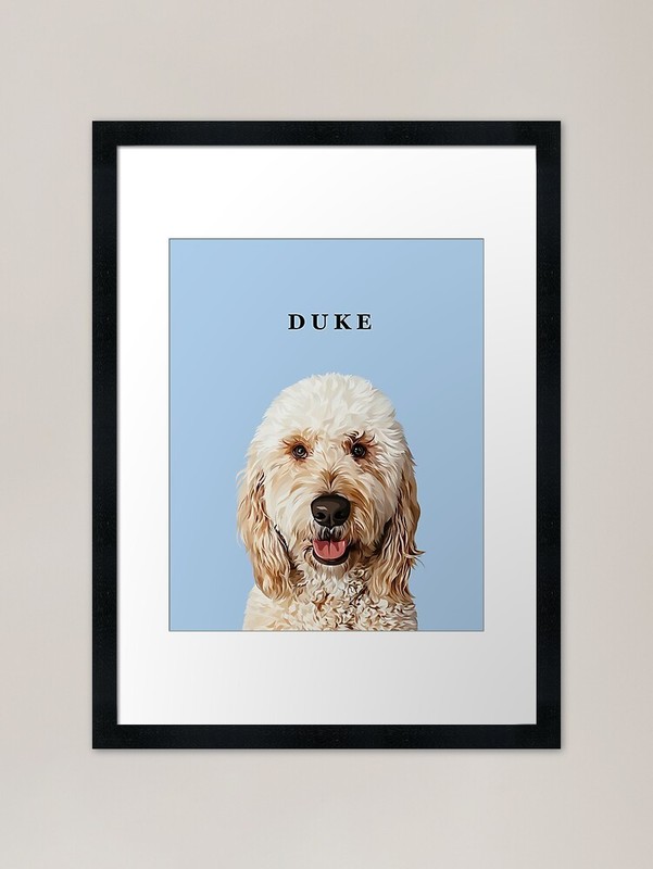 Made to order for pet portrait -Ple Framed Wall Art Poster Canvas Print Picture