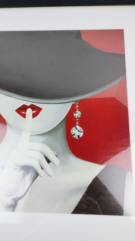 Haute Chapeau Rouge I Gallery Framed Canvas by Marco Fabiano 26" X 26" gallery