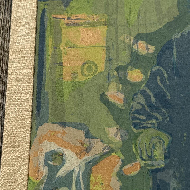 SISTER MARY CORITA KENT SERIGRAPH SILKSCREEN RARE EARLY ABSTRACT MODERNIST AS IS gallery
