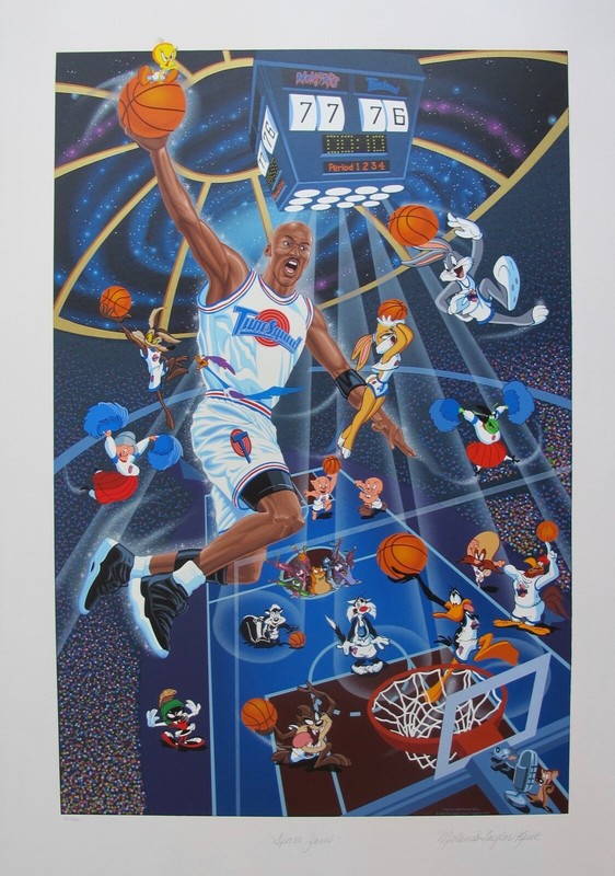 Melanie Taylor Kent SPACE JAM Hand Signed Ltd Edition Serigraph MICHAEL JORDAN