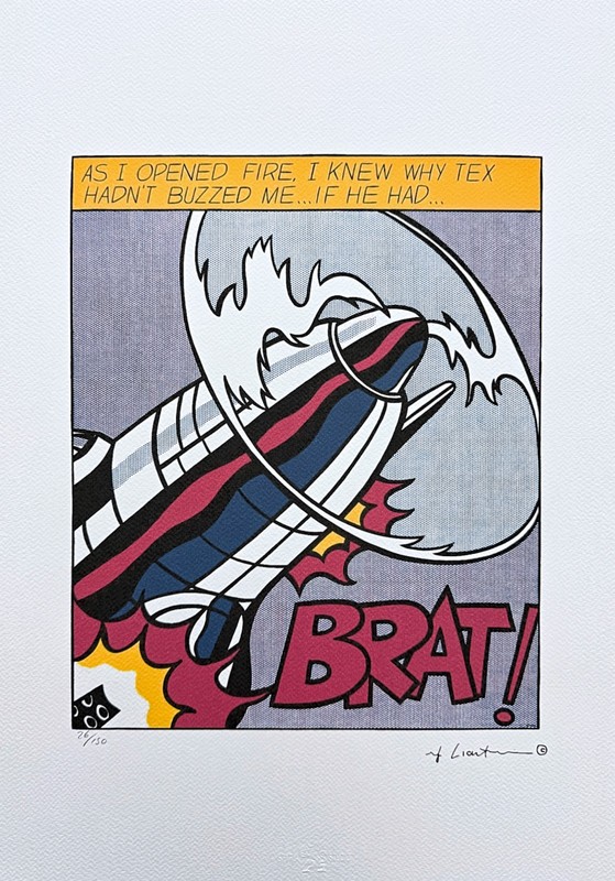 ROY LICHTENSTEIN – As I Opened Fire III – signed, numbered edition 26/150