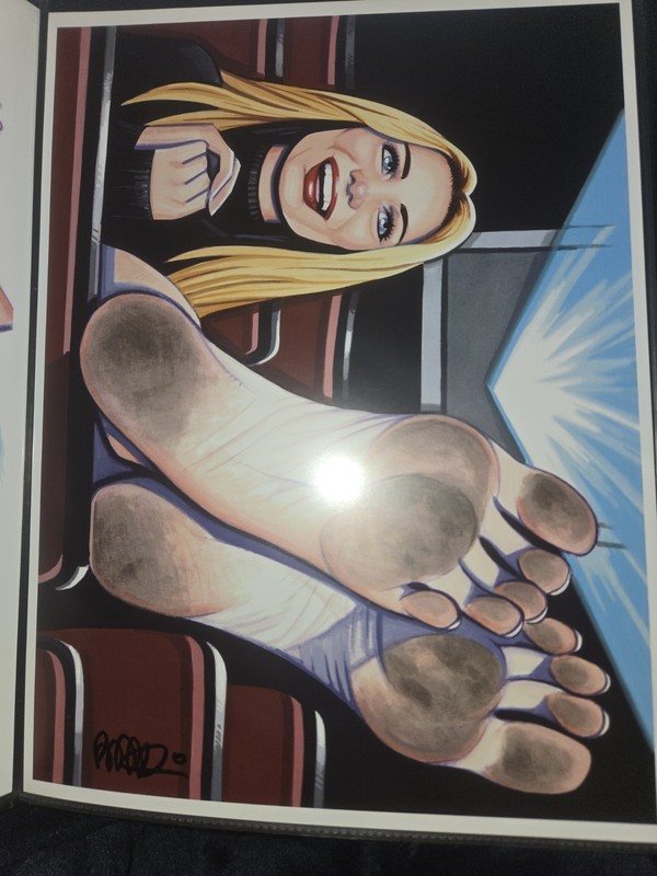9×12 Margot Robbie Once Upon A Time In LA Feet SIGNED PRINT Scottblairart R.I.P.
