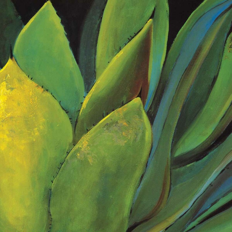 30W"x30H" AGAVE by JILLIAN DAVID DESIGN - TROPICAL GREEN OLIVE LEAVES ART CANVAS gallery